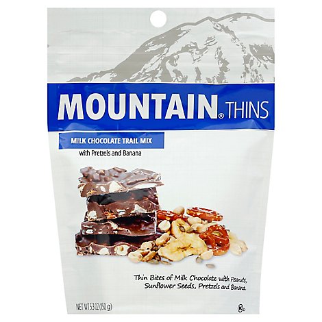 MOUNTAIN Thins Chocolate Milk Trail Mix With Pretzels And Banana Pouch - 5.3 Oz
