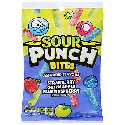 Sour Punch Bites Fruit Flavored Chewy Candy Assorted Bag - 5 Oz - Image 2