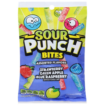 Sour Punch Bites Fruit Flavored Chewy Candy Assorted Bag - 5 Oz