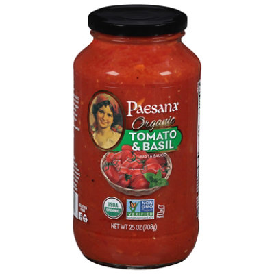 Paesana Pasta Sauce Organic Tomato & Basil - 25 Oz - Image 3