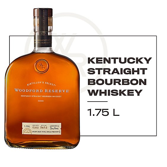 Woodford Reserve Kentucky Straight Bourbon Whiskey 90.4 Proof Bottle - 1.75 Liter