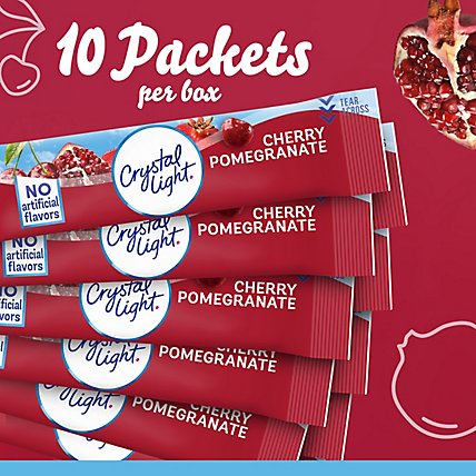 Crystal Light Cherry Pomegranate Naturally Flavored Powdered DrinkMix On the Go Packet - 10 Count - Image 6