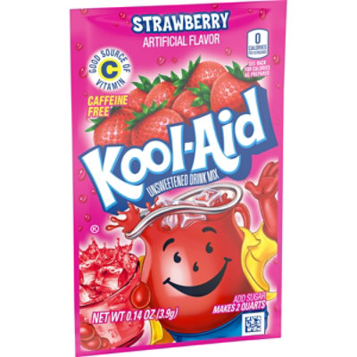 Kool-Aid Unsweetened Strawberry Artificially Flavored Powdered Soft Drink Mix Packet - 0.14 Oz - Image 9