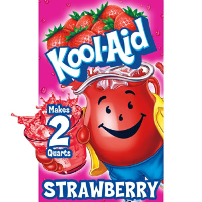 Kool-Aid Unsweetened Strawberry Artificially Flavored Powdered Soft Drink Mix - 0.14 Oz - Image 1