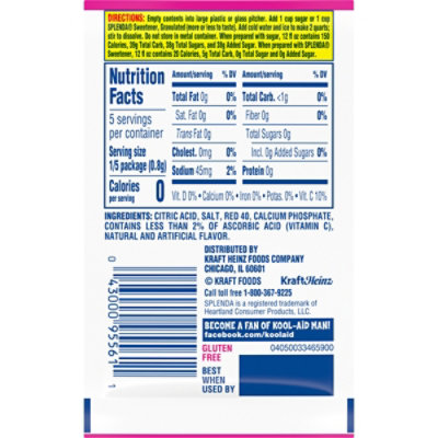 Kool-Aid Unsweetened Strawberry Artificially Flavored Powdered Soft Drink Mix Packet - 0.14 Oz - Image 8