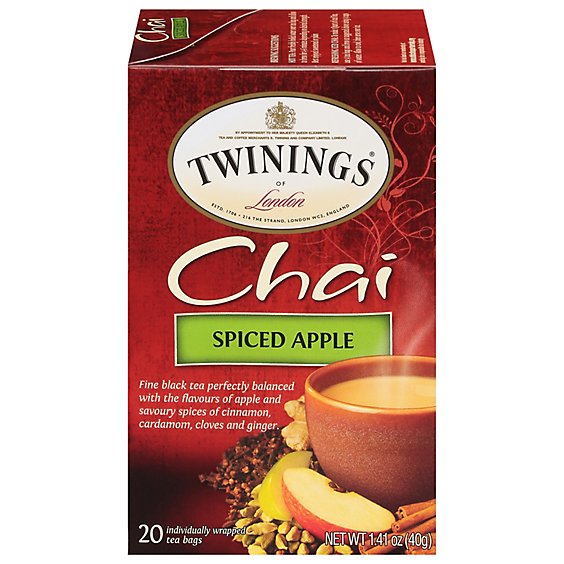 Twinings of London Black Tea Chai Spiced Apple - 20 Count