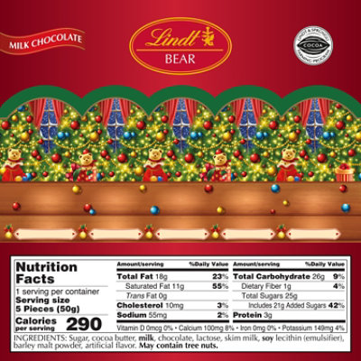 Lindt TEDDY Bear Holiday Milk Chocolate Candy - 5-1.7 Oz - Image 4