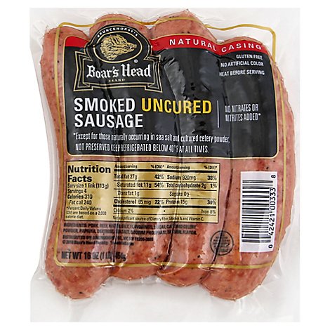 Boars Head Smoked Sausage - 16 Oz