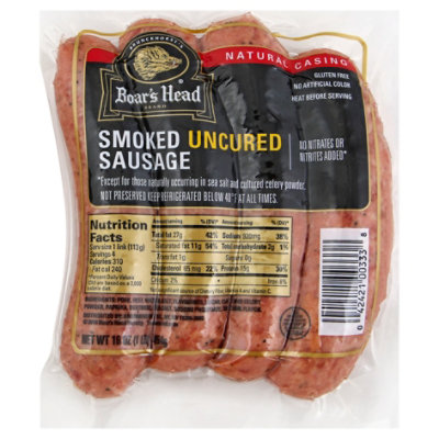  Boars Head Smoked Sausage - 16 Oz 