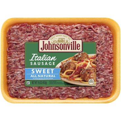 Johnsonville Sausage Ground Pork Italian Sweet - 16 Oz