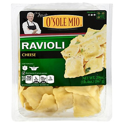 O Sole Mio Pasta Ravioli 4 Cheese - 20 Oz - Image 2