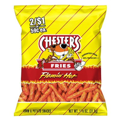 Chester's Fries Flamin Hot Corn & Potato Snacks 5 3/4 oz (Pack of 3)