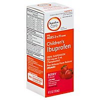 Signature Care Ibuprofen Childrens 100mg PER 5ml Berry Oral Suspension - 4 Fl. Oz. - Image 1
