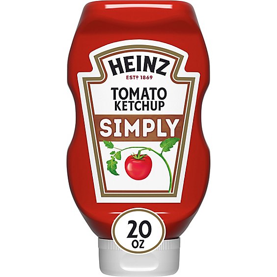 Heinz Simply Tomato Ketchup with No Artificial Sweeteners Bottle - 20 Oz