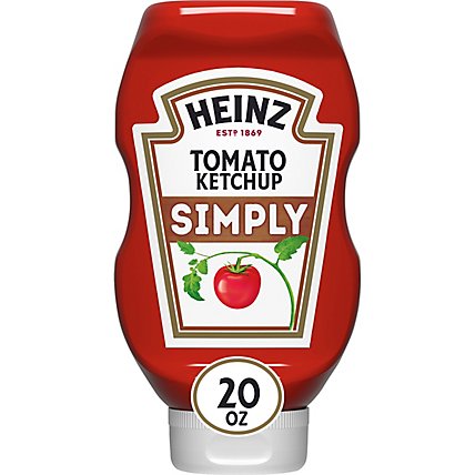Heinz Simply Tomato Ketchup with No Artificial Sweeteners Bottle - 20 Oz - Image 1