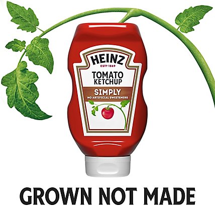 Heinz Simply Tomato Ketchup with No Artificial Sweeteners Bottle - 20 Oz - Image 4