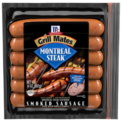 McCormick Grill Mates Sausage Smoked Montreal Steak Seasoned - 14 Oz