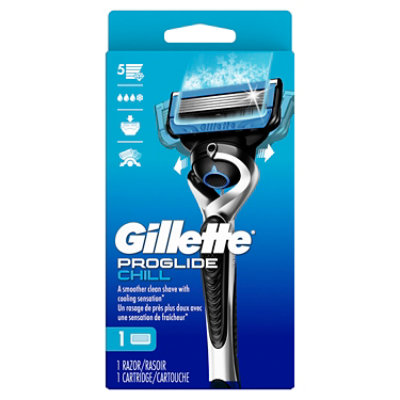 Gillette ProGlide Chill Mens Razor Handle + 1 Blade Refill - Each - Image 2