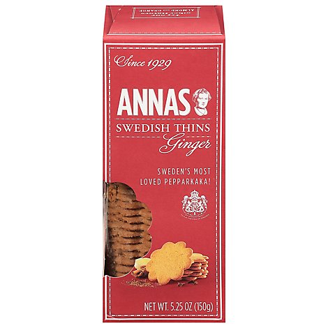 Annas Thins Swedish Ginger - 5.25 Oz