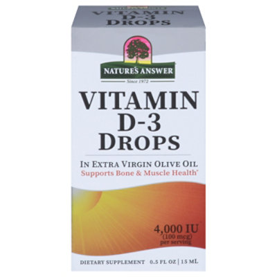 Natures Answer Liq Vitmn D3 Drop 4000iu - .5 Oz - Image 1