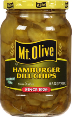 Mt. Olive Pickles Chips Hamburger Dill - 16 Fl. Oz. - Image 1