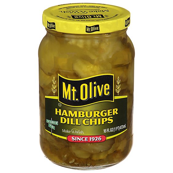 Mt. Olive Pickles Chips Hamburger Dill - 16 Fl. Oz.