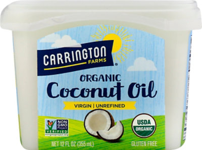 Carrington Farms Coconut Oil Organic Virgin Unrefined - 12 Fl. Oz. - Image 2