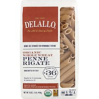 DeLallo Pasta Organic 100% Whole Wheat No. 36 Penne Rigate Bag - 16 Oz - Image 2