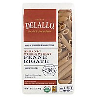 DeLallo Pasta Organic 100% Whole Wheat No. 36 Penne Rigate Bag - 16 Oz - Image 1