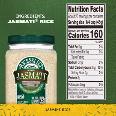 RiceSelect White Jasmati Jasmine Rice In Jar - 32 Oz - Image 3