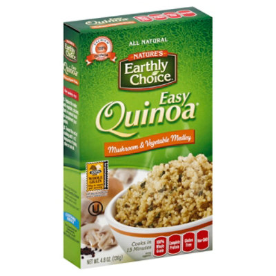 Natures Earthly Choice Easy Quinoa Mushroom & Vegetable Medley Pouch - 4.8 Oz