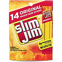 Slim Jim Snack Sized Original Flavor Smoked Meat Sticks - 14-0.28 Oz - Image 2