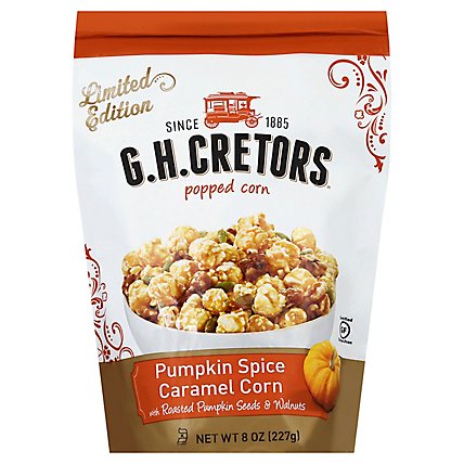 G.H. Cretors Popped Corn Pumpkin Spice Caramel Corn - 8 Oz - Image 1