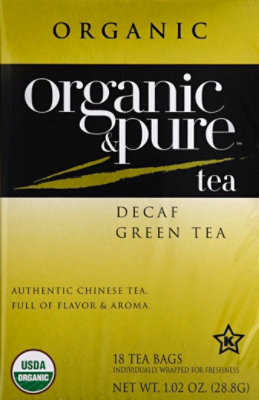 Organic & Pure Green Tea Organic Decaf - 18 Count - Image 2