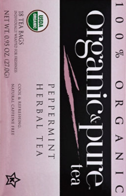 Organic & Pure Herbal Tea Organic Caffeine Free Peppermint - 18 Count - Image 3