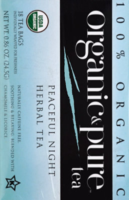 Organic & Pure Herbal Tea Organic Caffeine Free Peaceful Night - 18 Count - Image 3