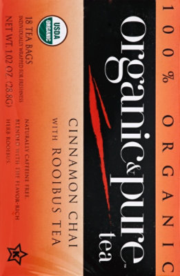 Organic & Pure Tea Organic Caffeine Free Cinnamon Chai with Rooibus - 18 Count - Image 3