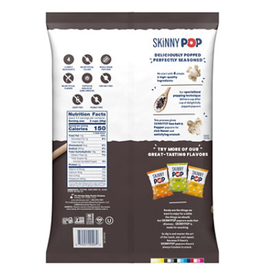 SkinnyPop Sea Salt and Pepper Popcorn Grocery Size Bag - 4.4 Oz - Image 6
