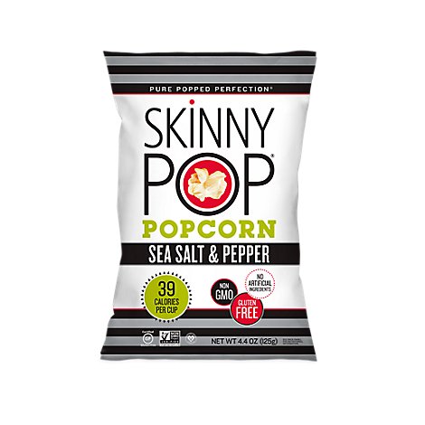 SkinnyPop Sea Salt and Pepper Popcorn - 4.4 Oz