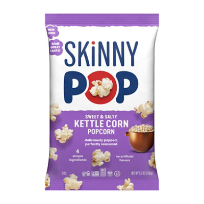 SkinnyPop Sweet and Salty Kettle Popcorn Grocery Size Bag - 5.3 Oz - Image 1