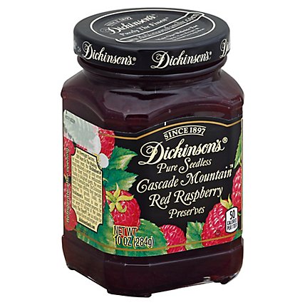 Dickinsons Preserves Pure Seedless Cascade Mountain Red Raspberry - 10 Oz - Image 1