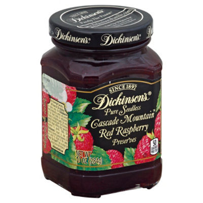 Dickinsons Preserves Pure Seedless Cascade Mountain Red Raspberry - 10 ...