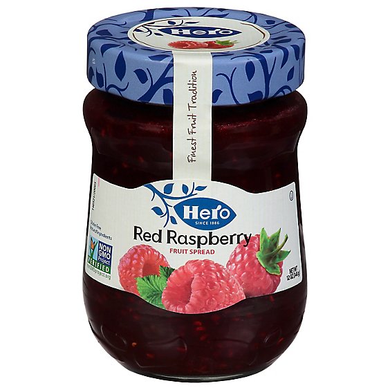 Hero Fruit Spread Premium Red Raspberry - 12 Oz