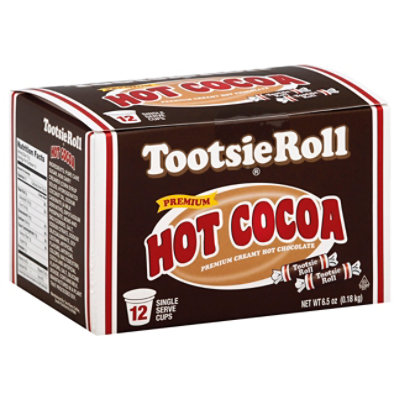 Tootosie Roll Cocoa Hot Single Serve Cups Premium Creamy Hot Chocolate 12 Count - 6.5 Oz - Image 1