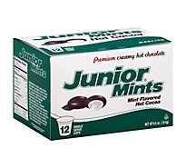Junior Mints Cocoa Hot Single Serve Premium Creamy Hot Chocolate Mint Flavored 12 Count - 6.5 Oz