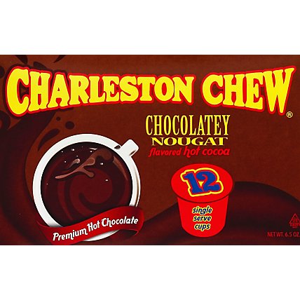 Charleston Chew Cocoa Hot Single Serve Cups Chocolatey Nougat Flavored - 12 Count - Image 2
