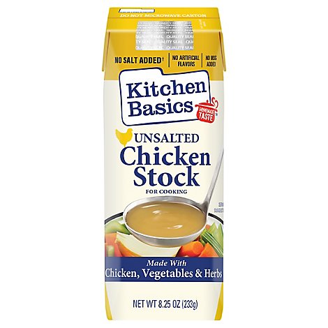 Kitchen Basics Unsalted Chicken Stock - 8.25 Fl. Oz.