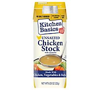 Kitchen Basics Unsalted Chicken Stock Carton - 8.25 Oz