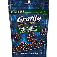 Gratify Pretzels Gluten Free Twists Dark Chocolate & Peppermint Covered - 5.5 Oz - Image 2
