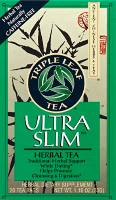 Triple Leaf Tea Herbal Tea Caffeine-Free Ultra Slim - 20 Count - Image 2